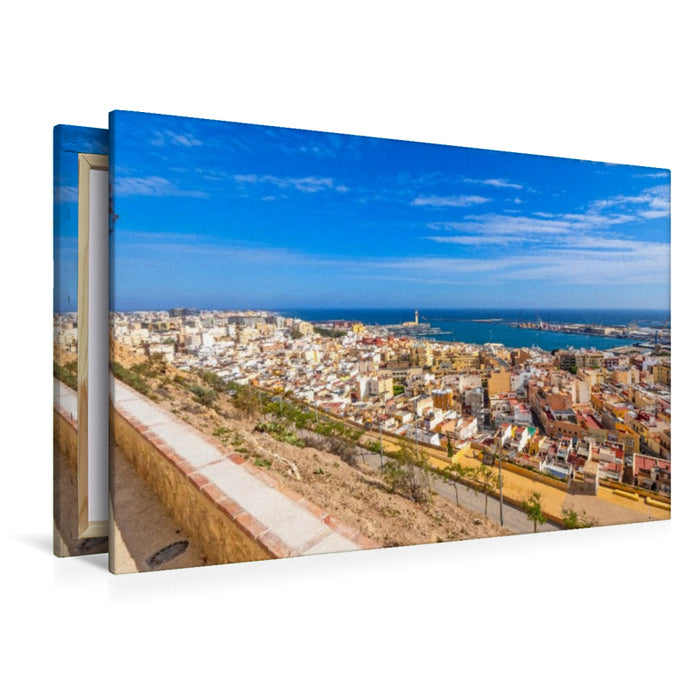 Premium Textil-Leinwand Die schöne Hafenstadt Almeria