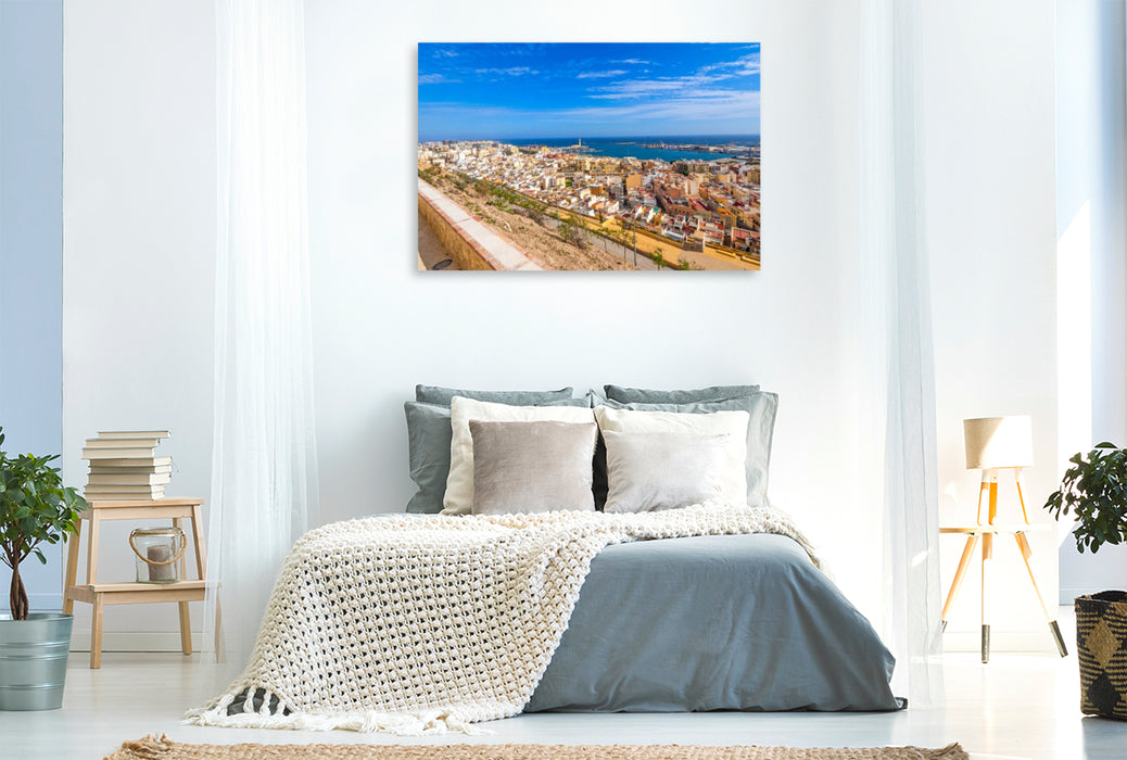 Premium Textil-Leinwand Die schöne Hafenstadt Almeria