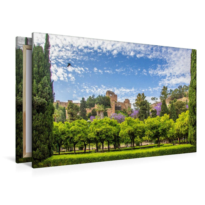 Premium Textil-Leinwand Die maurische Festungs- und Palastanlage Alcazaba