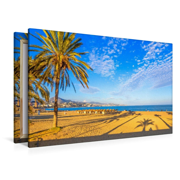 Premium Textil-Leinwand Traumhafter Strand Costa del Sol
