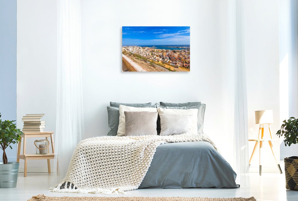 Premium Textil-Leinwand Die schöne Hafenstadt Almeria
