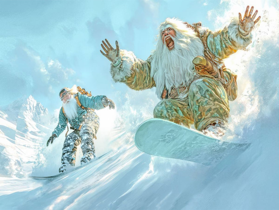 Temporeiches Vergnügen im Schnee - CALVENDO Foto-Puzzle'