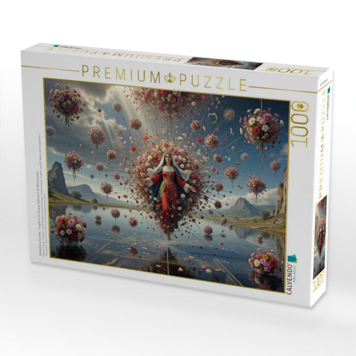 Die Göttliche Komödie - Purgatorio 30. Gesang: Beatrice in der Blumenwolke - CALVENDO Foto-Puzzle'