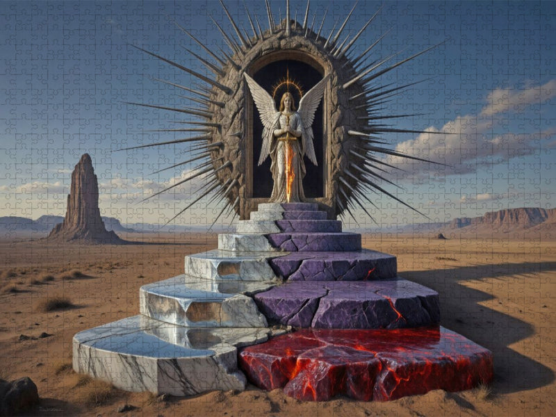 Die Göttliche Komödie - Purgatorio 9. Gesang: Die drei Stufen der Reue - CALVENDO Foto-Puzzle'
