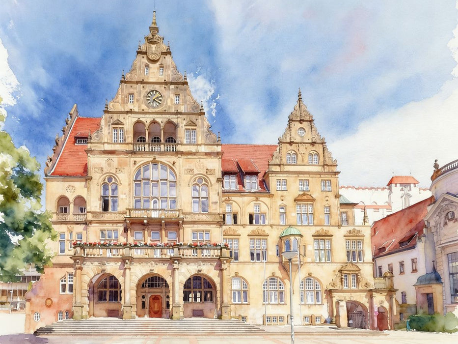 Altes Rathaus in Bielefeld - CALVENDO Foto-Puzzle'