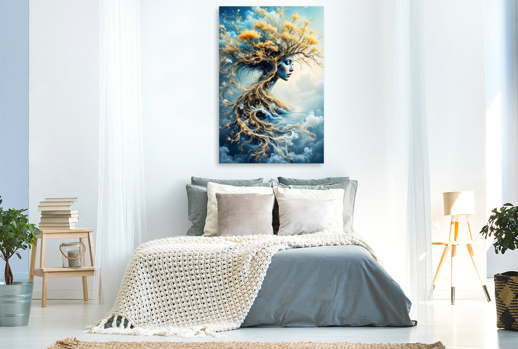 Premium Textil-Leinwand Baumtraum