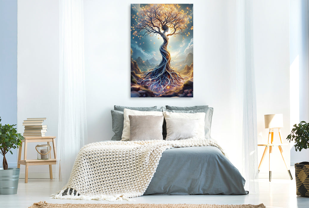 Premium Textil-Leinwand Baumpoesie