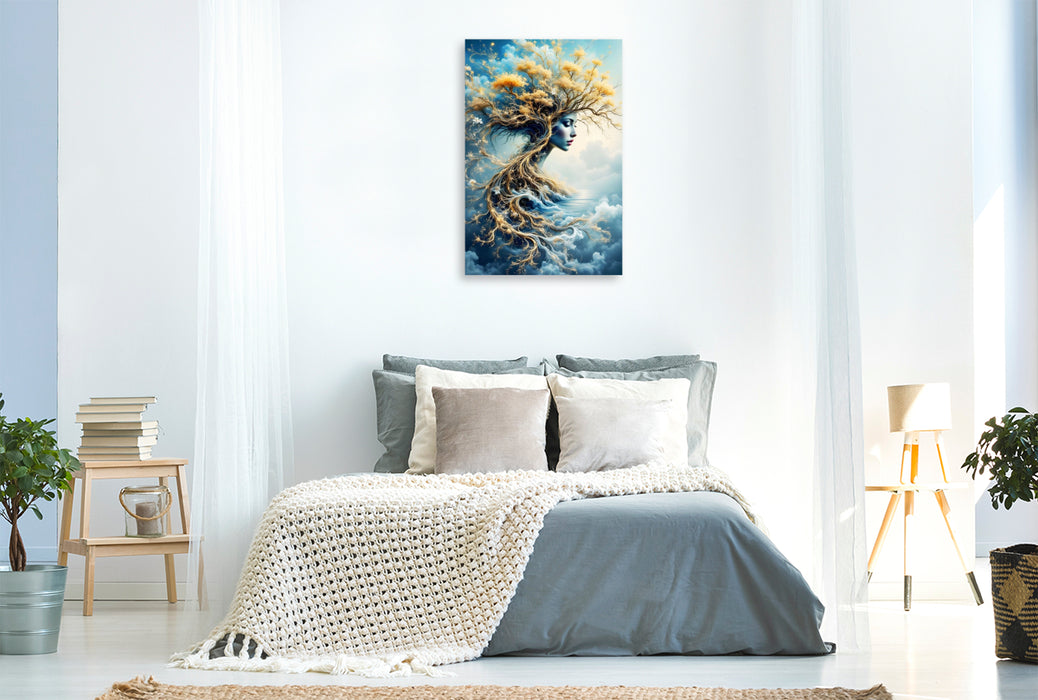 Premium Textil-Leinwand Baumtraum