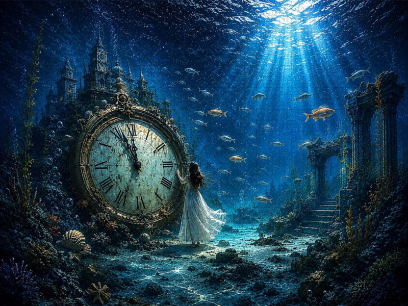 Die Uhr der verlorenen Zeit - CALVENDO Foto-Puzzle'
