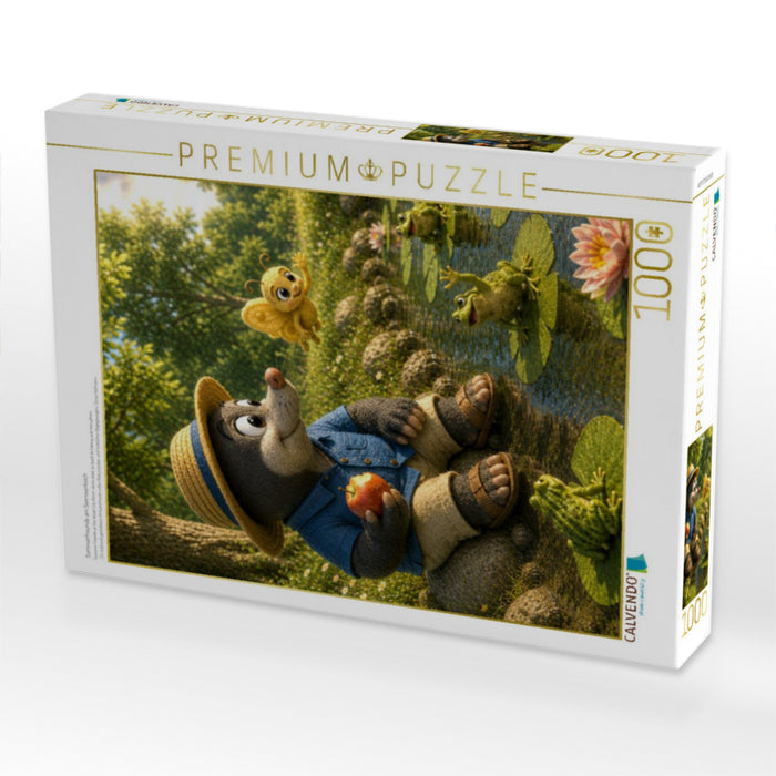 Sommerfreunde am Seerosenteich - CALVENDO Foto-Puzzle'