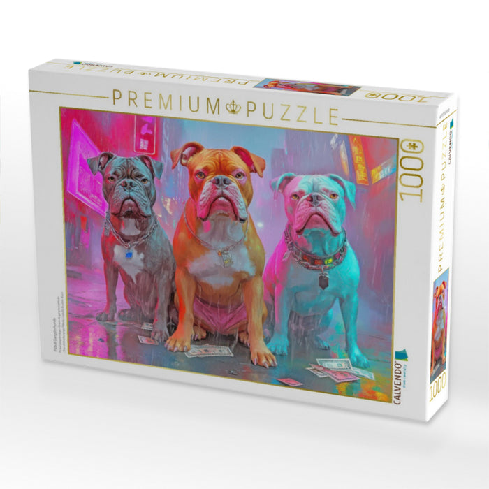 Pitbull Gangsterhunde - CALVENDO Foto-Puzzle'