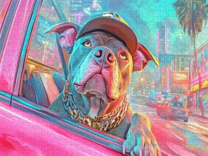 Pitbull Gangsterhunde - CALVENDO Foto-Puzzle'
