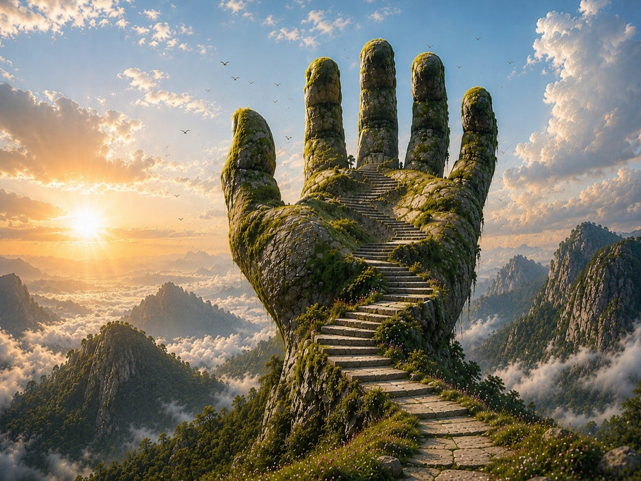 Der Weg in der Hand - CALVENDO Foto-Puzzle'