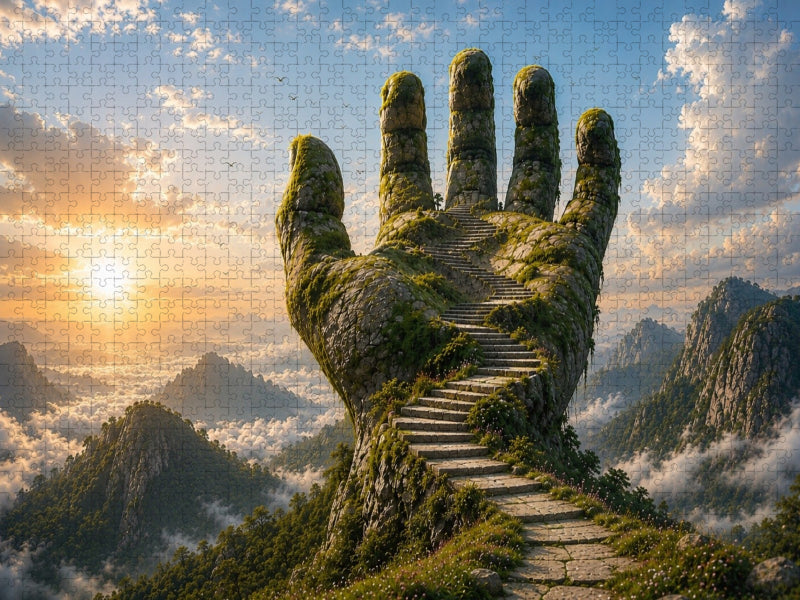 Der Weg in der Hand - CALVENDO Foto-Puzzle'