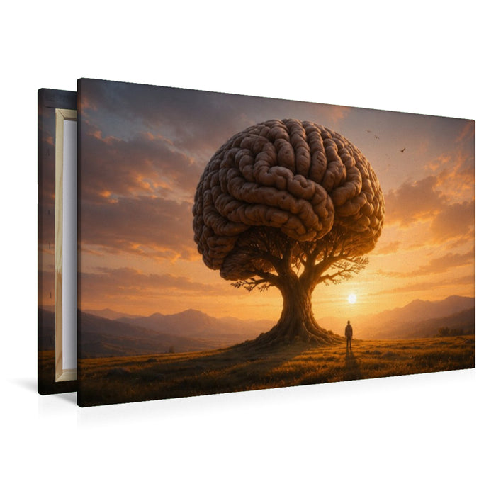 Premium Textil-Leinwand Der Baum der Gedanken