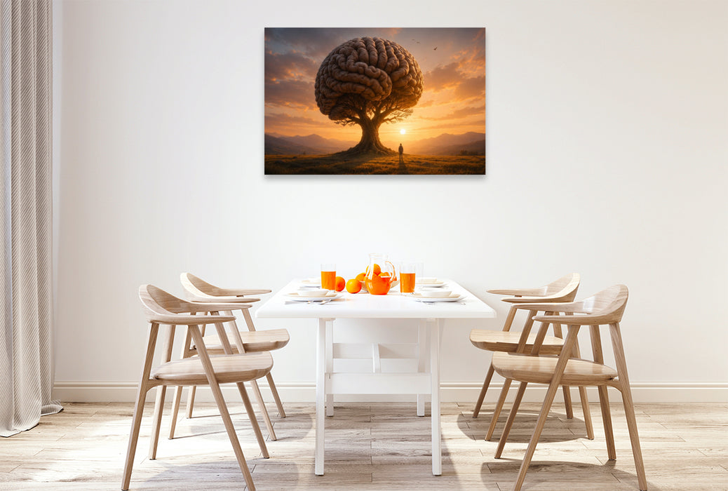Premium Textil-Leinwand Der Baum der Gedanken