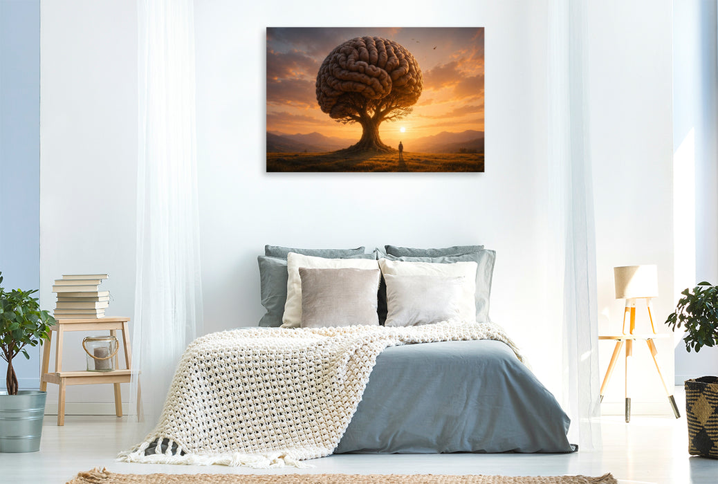 Premium Textil-Leinwand Der Baum der Gedanken