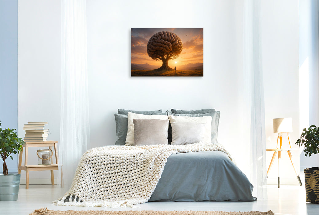 Premium Textil-Leinwand Der Baum der Gedanken