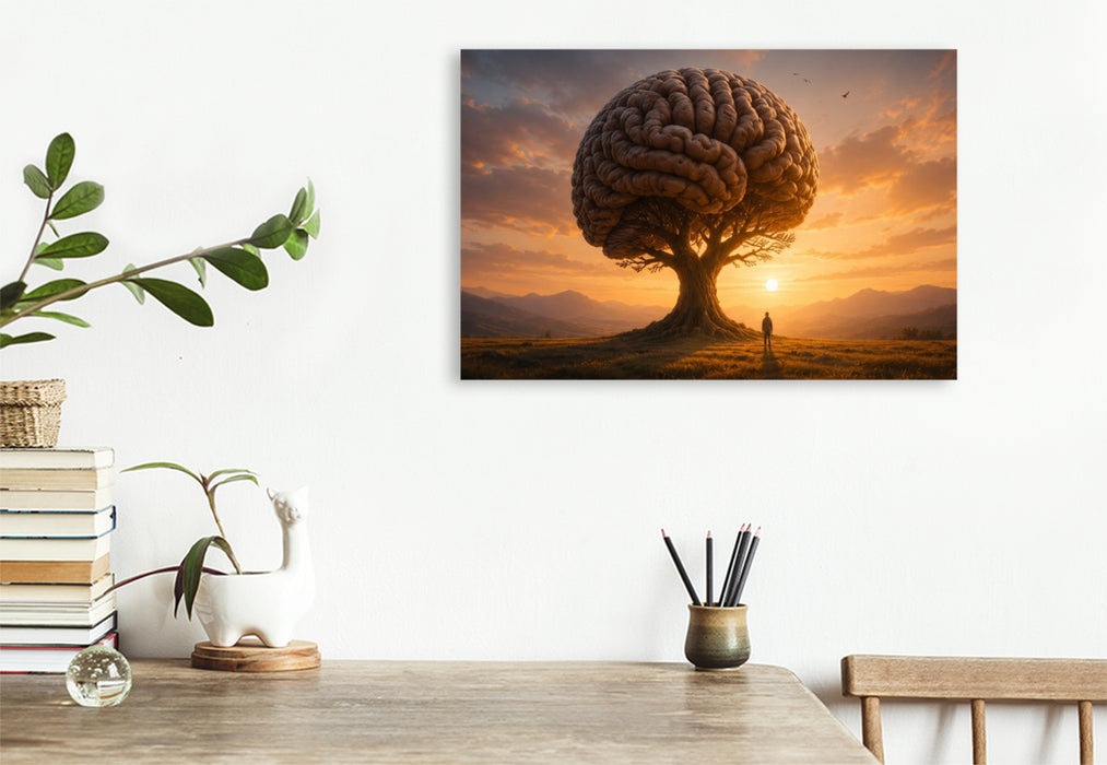 Premium Textil-Leinwand Der Baum der Gedanken