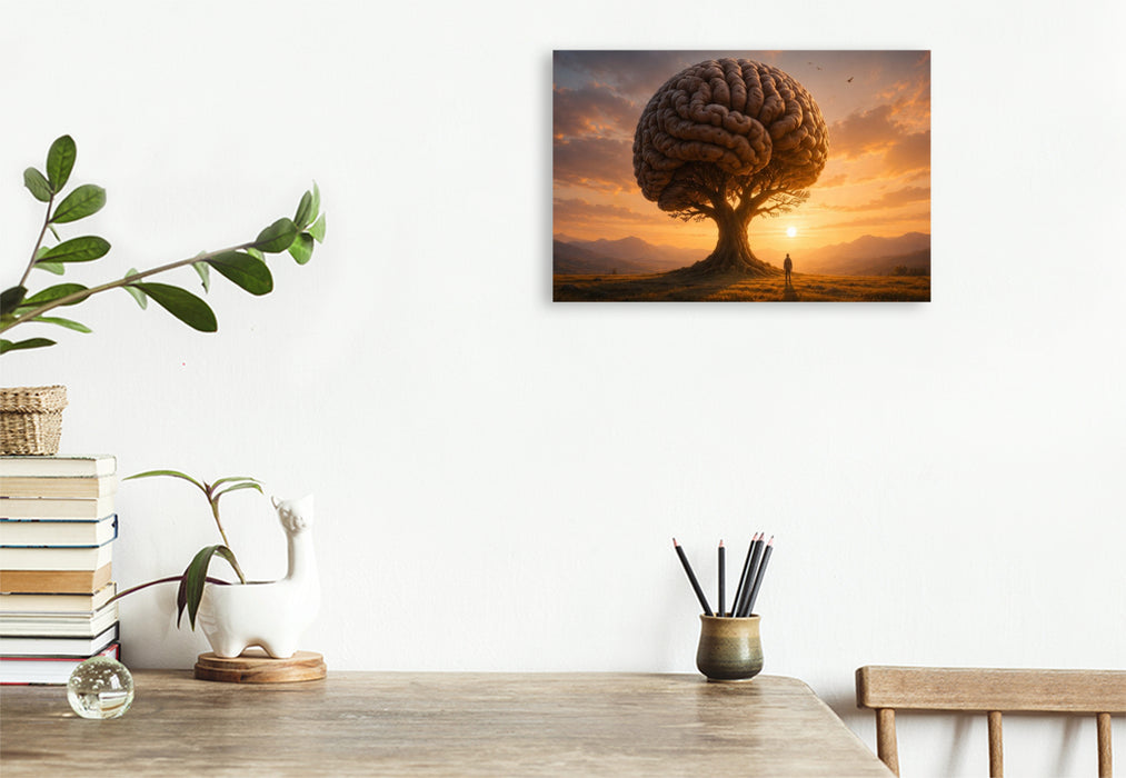 Premium Textil-Leinwand Der Baum der Gedanken