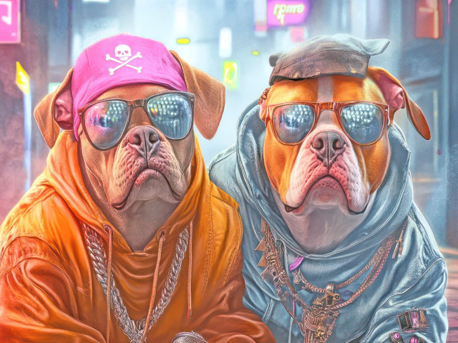 Pitbull Gangsterhunde - CALVENDO Foto-Puzzle'