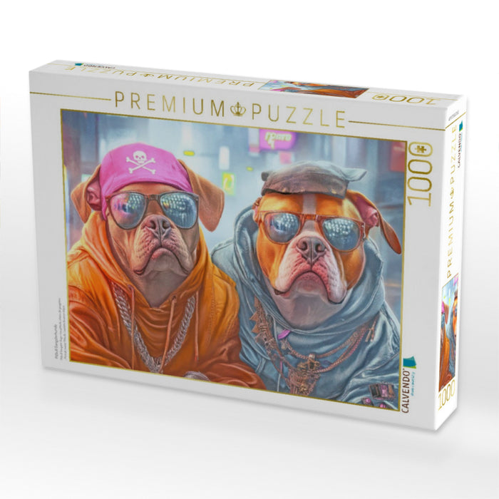 Pitbull Gangsterhunde - CALVENDO Foto-Puzzle'