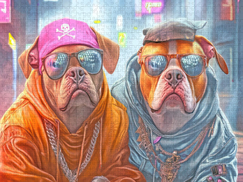 Pitbull Gangsterhunde - CALVENDO Foto-Puzzle'