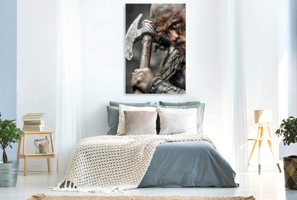 Premium Textil-Leinwand Wikinger - Krieger des Nordens