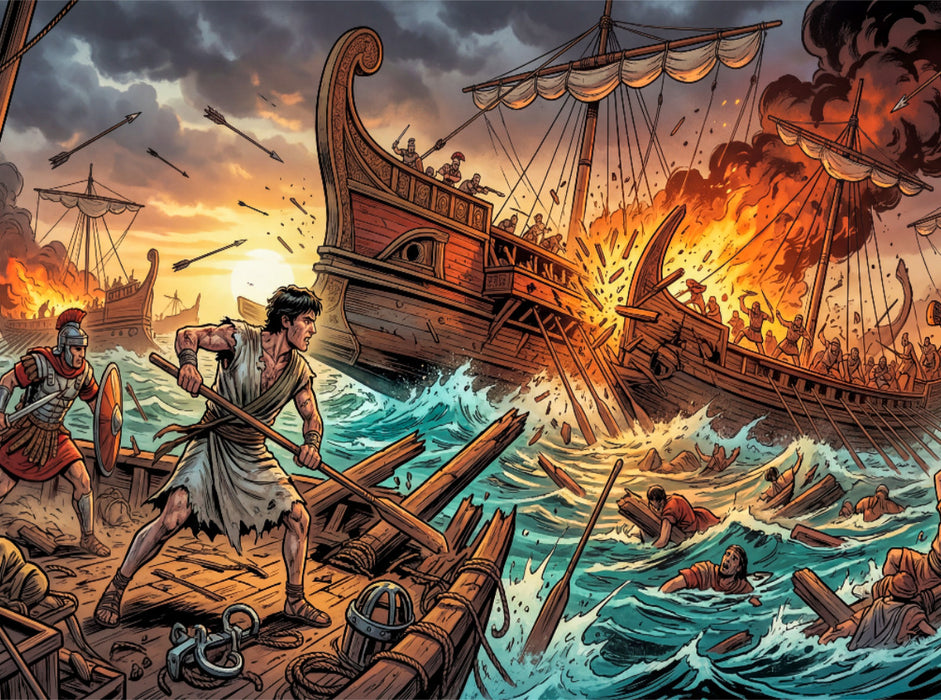 Ben Hur überlebt die brennende Seeschlacht - CALVENDO Foto-Puzzle'