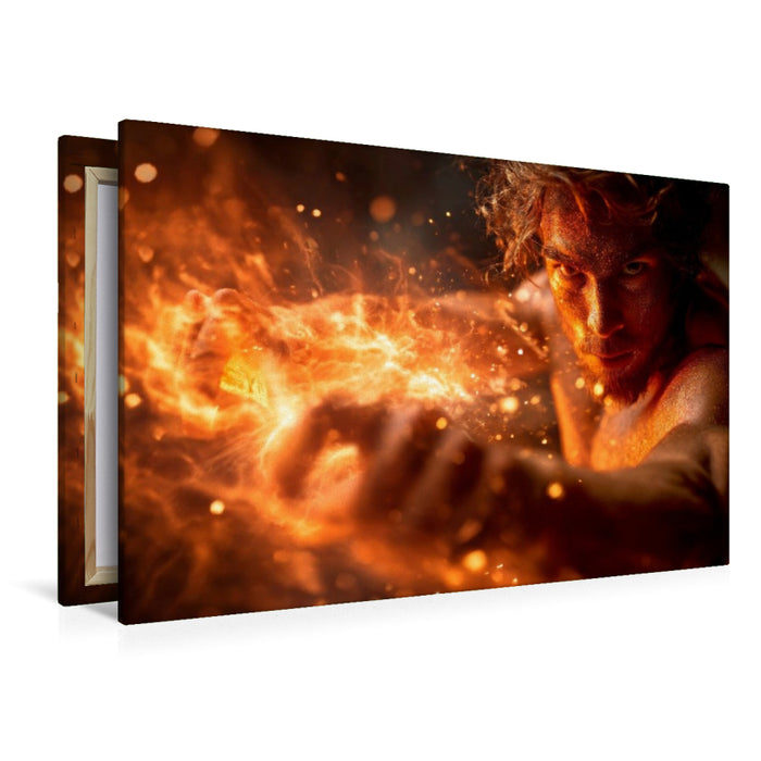 Premium Textil-Leinwand Meister des Feuers