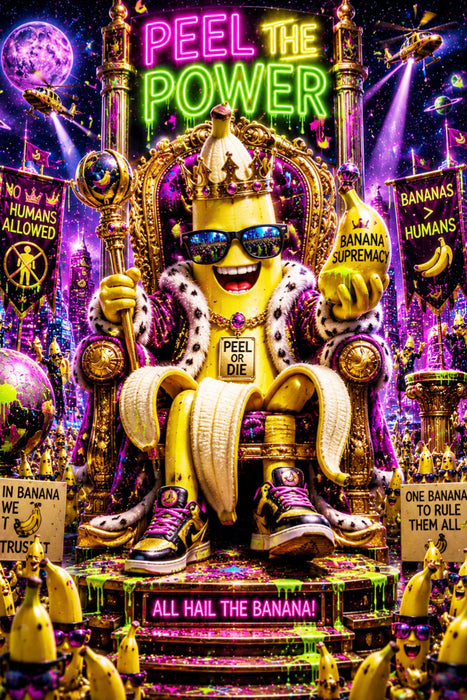 Premium Textil-Leinwand king banana