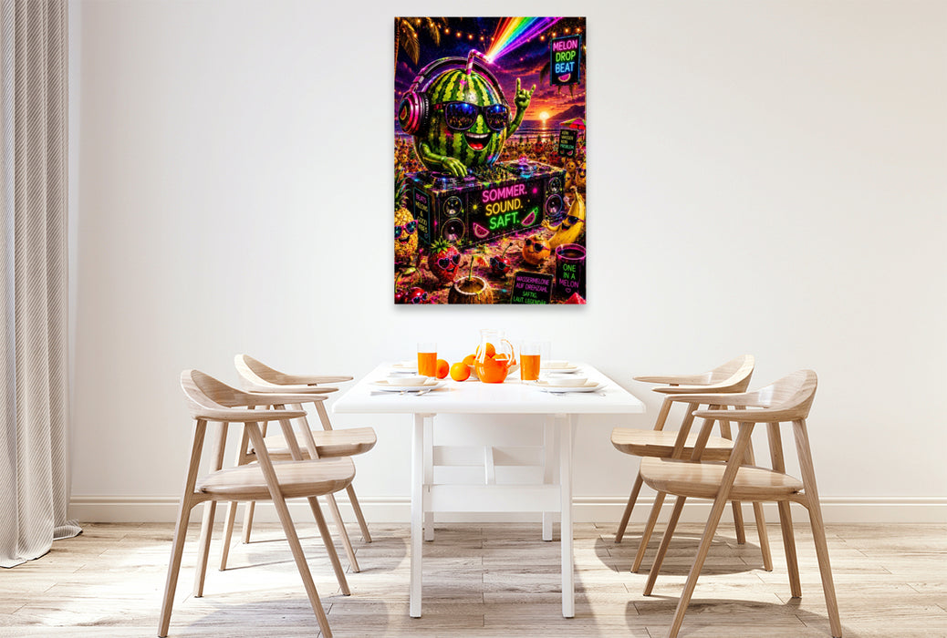 Premium Textil-Leinwand party melon