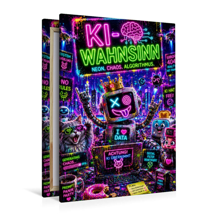 Premium Textil-Leinwand Ein Motiv aus dem Kalender KI - Wahnsinn. neon. chaos. algorithmus