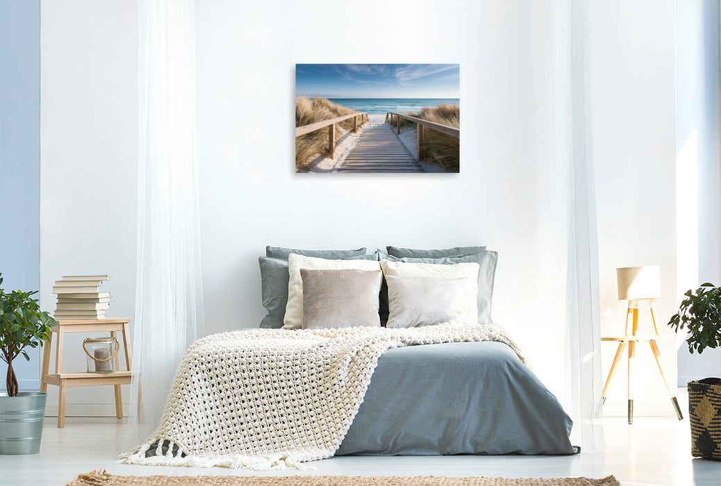 Premium Textil-Leinwand Jeder Weg führt zur Ruhe des Meeres