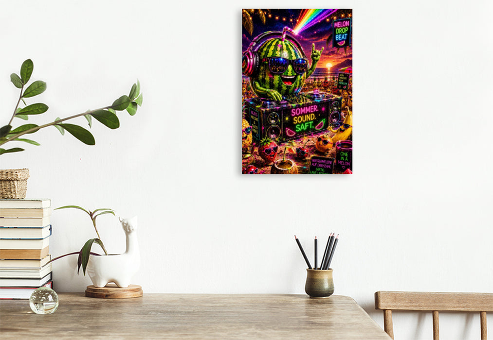 Premium Textil-Leinwand party melon