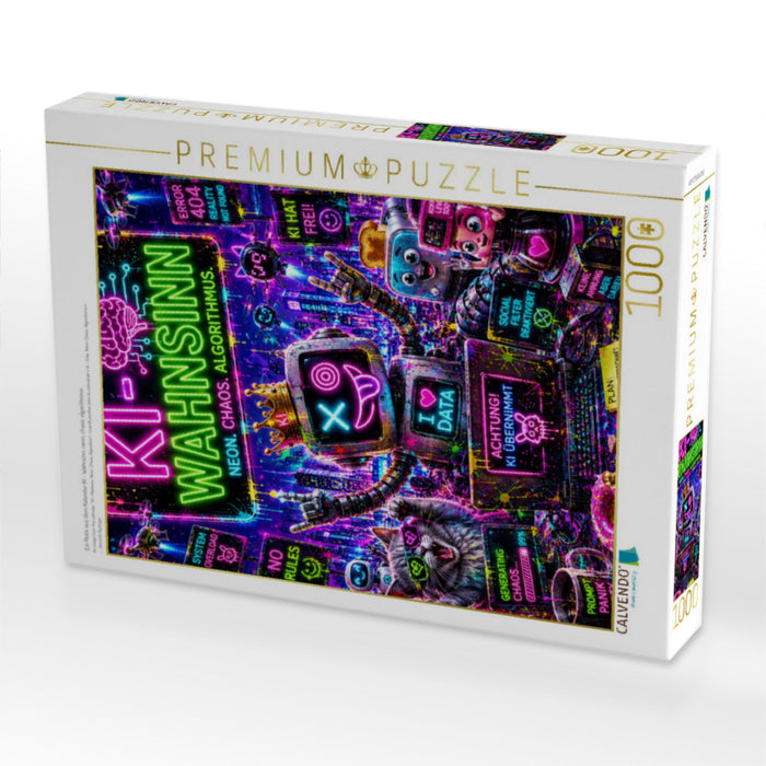 Ein Motiv aus dem Kalender KI - Wahnsinn. neon. chaos. algorithmus - CALVENDO Foto-Puzzle'