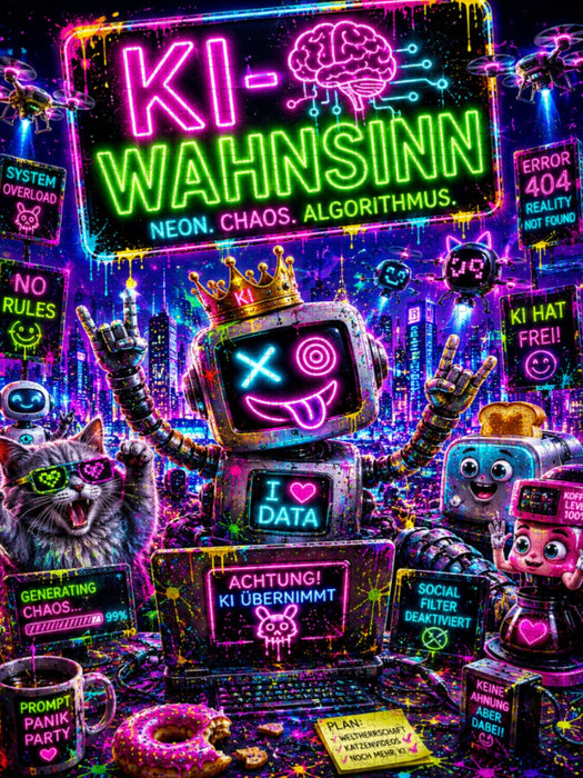 Ein Motiv aus dem Kalender KI - Wahnsinn. neon. chaos. algorithmus - CALVENDO Foto-Puzzle'