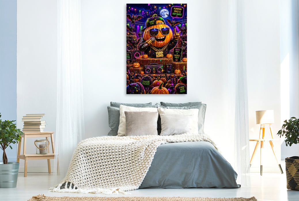 Premium Textil-Leinwand pumpkin party