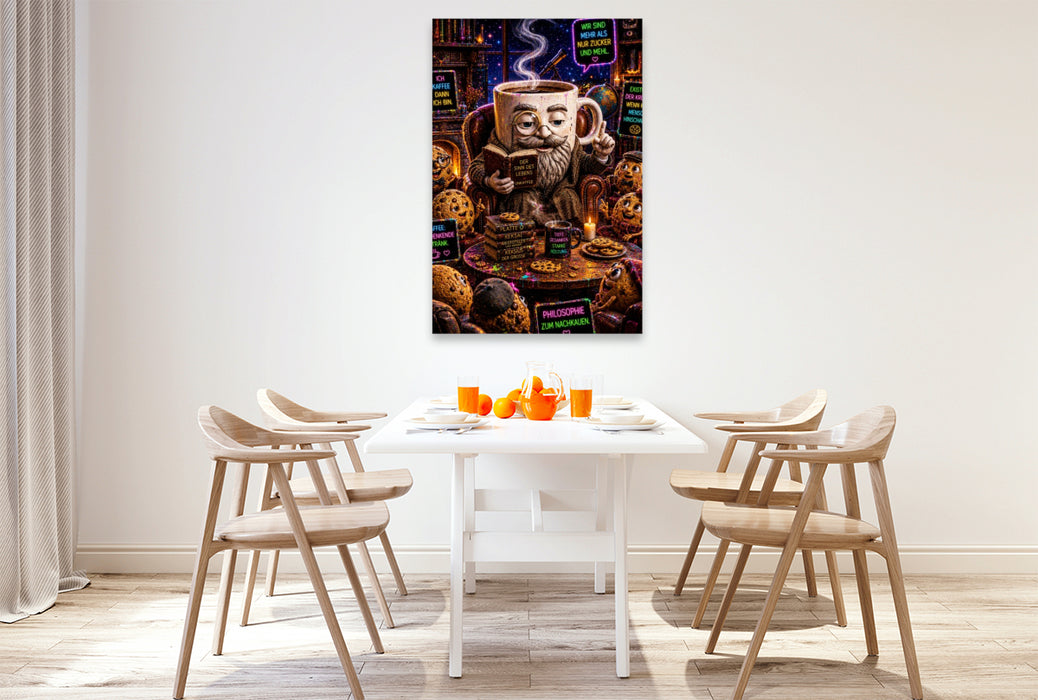 Premium Textil-Leinwand coffee freud