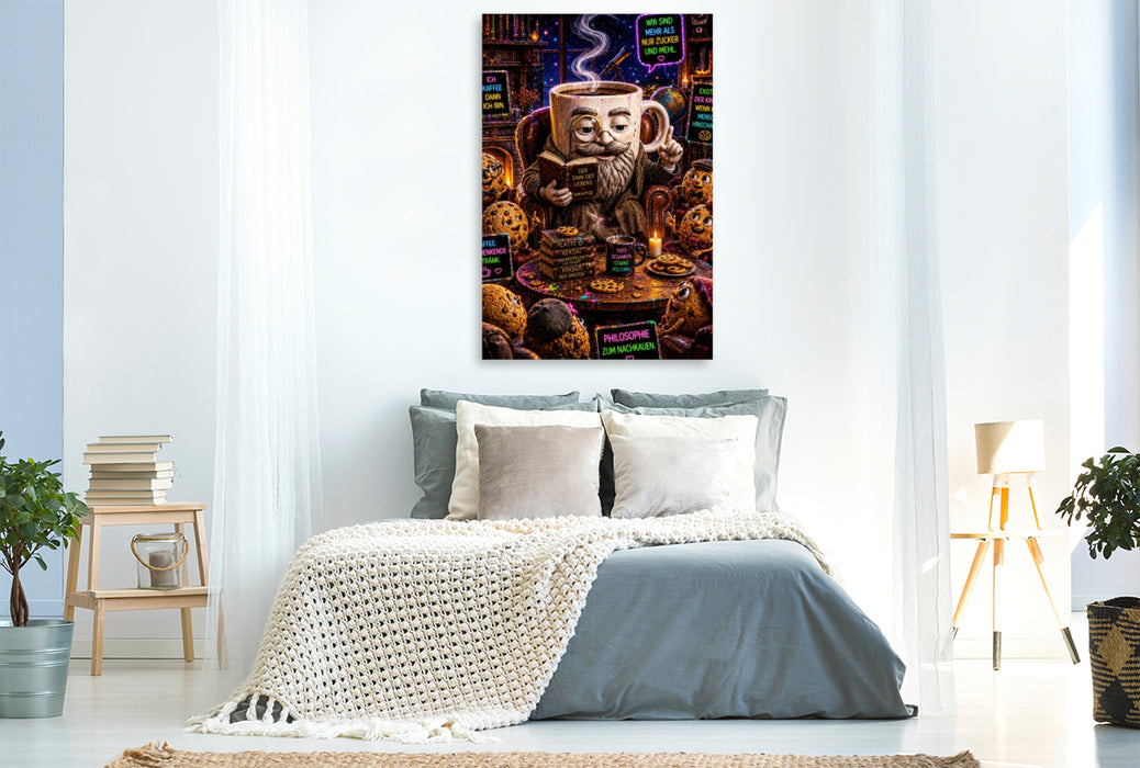 Premium Textil-Leinwand coffee freud
