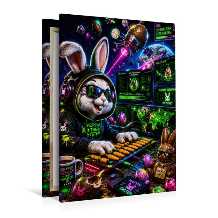 Premium Textil-Leinwand hacking rabbit