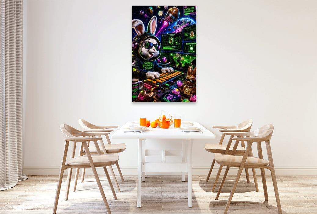 Premium Textil-Leinwand hacking rabbit
