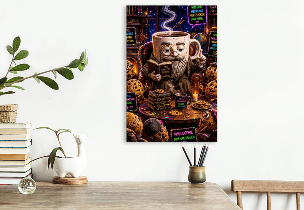 Premium Textil-Leinwand coffee freud