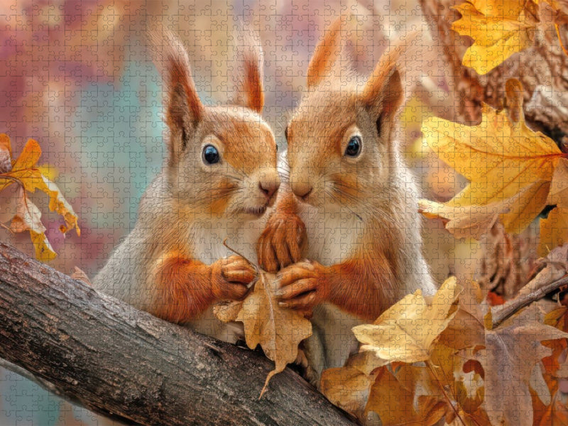 Eichhörnchenliebe - CALVENDO Foto-Puzzle'