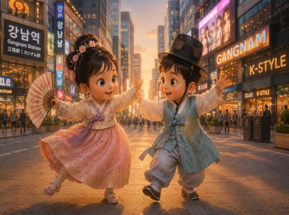 Tanz der Lichter in Gangnam - CALVENDO Foto-Puzzle'