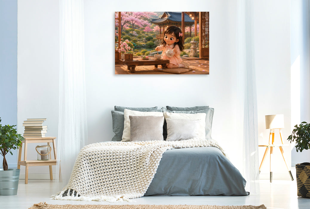 Premium Textil-Leinwand Im Teehaus