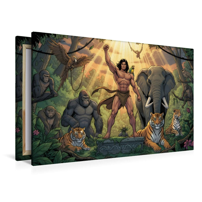 Premium Textil-Leinwand Tarzan wird Legende des Dschungels