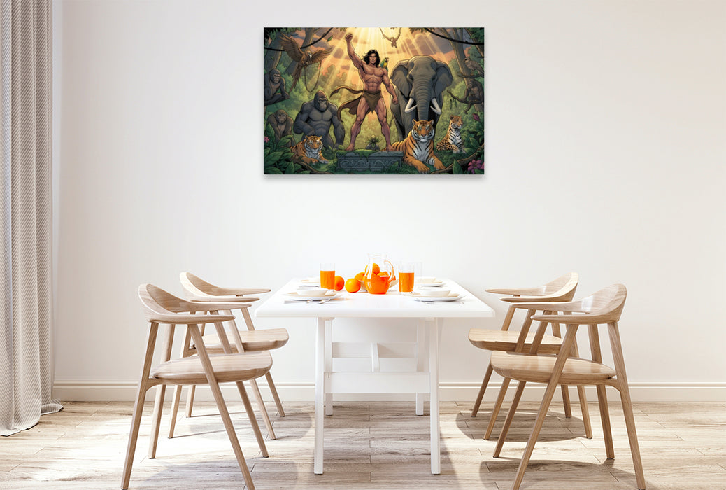 Premium Textil-Leinwand Tarzan wird Legende des Dschungels