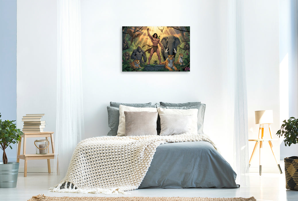 Premium Textil-Leinwand Tarzan wird Legende des Dschungels