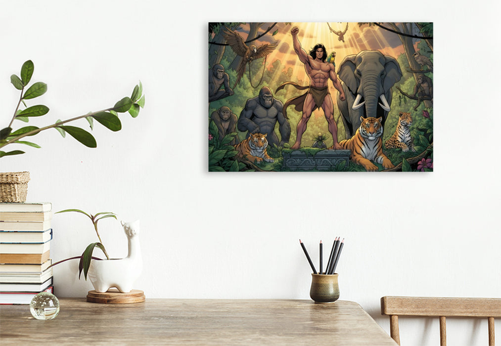 Premium Textil-Leinwand Tarzan wird Legende des Dschungels